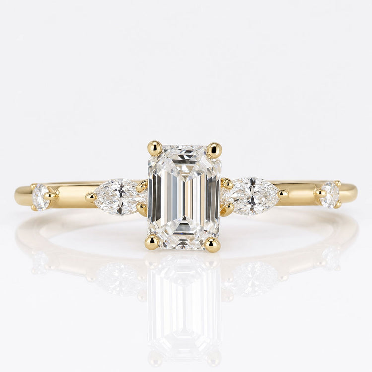 Emerald Cut Lab-Grown Diamond Five Stone Ring 0.6 - 2 CT
