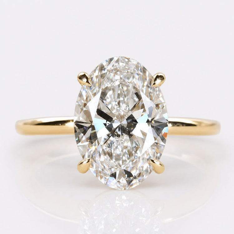 Oval Cut Lab-Grown Diamond Solitaire Ring 2 – 5 CT