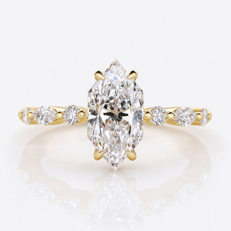 Dutch Marquise Lab-Grown Diamond Floating Bubble Band Ring 1.0–2.0 CT