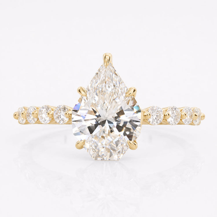 Spear Cut Lab-Grown Diamond Pavé Band 1.7 CT
