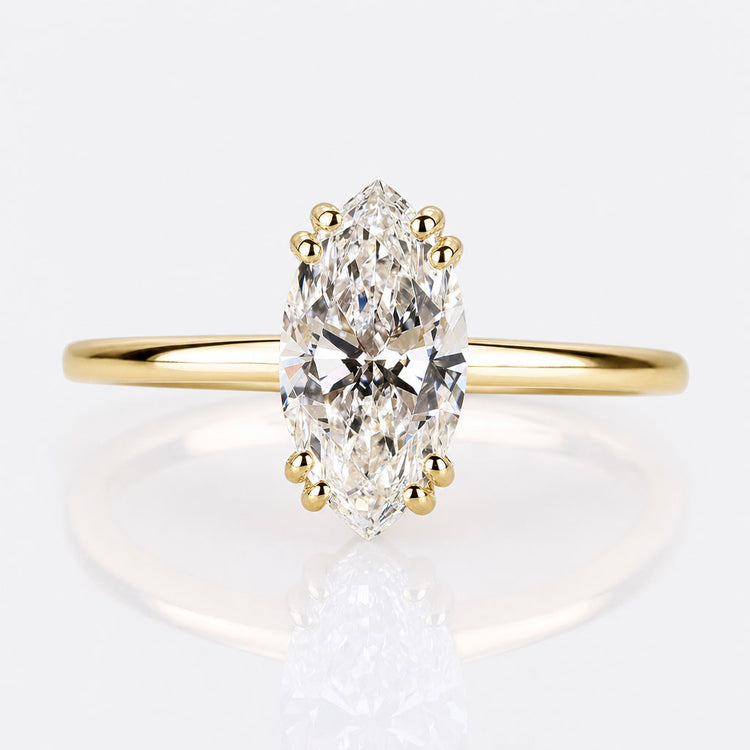 Marquise Cut Lab-Grown Diamond Solitaire Ring 0.50 - 3 CT