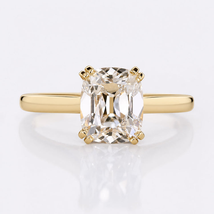 Cushion Old European Cut Lab-Grown Diamond Cathedral Ring 1 – 3 CT