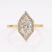 Dutch Marquise Lab-Grown Diamond Halo Solitaire Ring 1 - 2 CT
