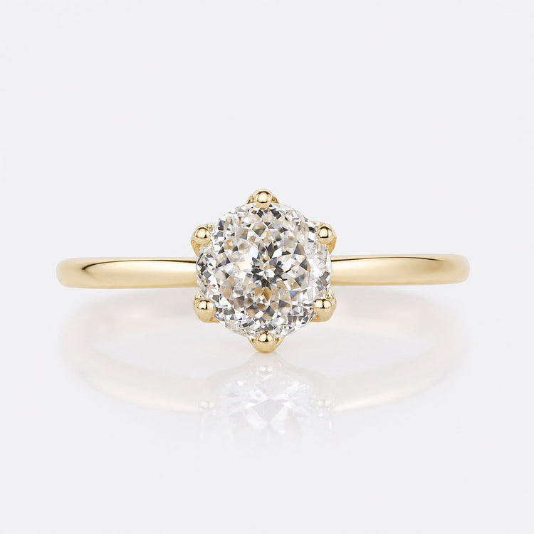 Portuguese Lab-Grown Diamond Cathedral Six Prong Solitaire Ring 1 – 3 CT