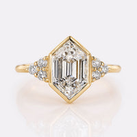 Hexagon Lab-Grown Diamond Bezel Set Seven Stone Ring 1 – 2 CT