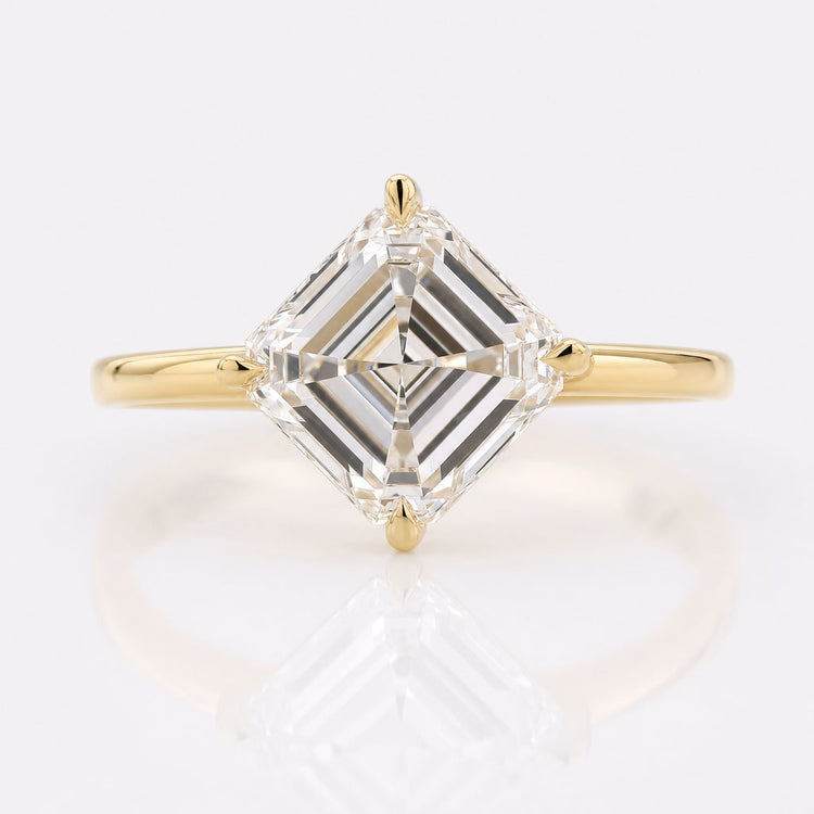 Asscher Lab-Grown Diamond Compass Prong Solitaire Ring 1 – 3 CT