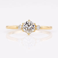 Round Lab-Grown Diamond Six Prong Three Stone Ring 0.17 ā 0.8 CT