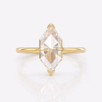 Dutch Marquise Rose Cut Lab-Grown Diamond Solitaire Ring 1 - 2 CT