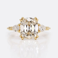 Cushion Old European Cut Lab-Grown Diamond Three Stone Ring 1 - 3 CT