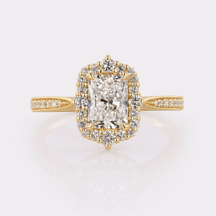 Radiant Lab-Grown Diamond Vintage Ring 1 - 2 CT
