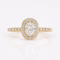 Oval Lab-Grown Diamond Halo Ring 0.50 - 2 CT
