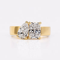 Radiant And Pear Lab-Grown Diamond Toi Et Moi Ring