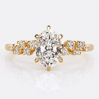 Oval Cut Lab-Grown Diamond Vintage Cluster Ring 0.80 - 2 CT