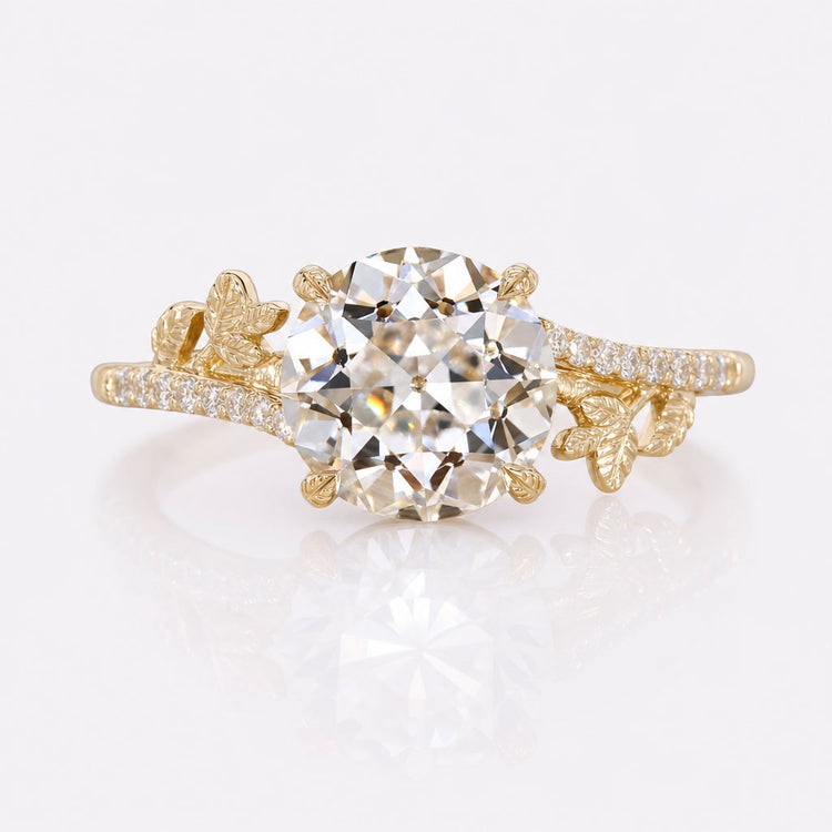 Round Old European Cut Lab-Grown Diamond Pavé Ring 1 – 2 CT