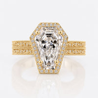 Coffin Cut Lab-Grown Diamond Double Row Pavé Ring 1 - 3 CT