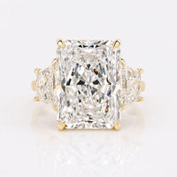 Radiant Cut Lab-Grown Diamond 3 Stone Ring 10 - 12 CT