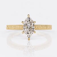 Dutch Marquise Cut Lab-Grown Diamond Art Deco Solitaire Ring 1 - 3 CT