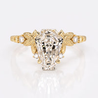 Coffin Cut Lab-Grown Diamond Nature Inspired Ring 1 - 3 CT