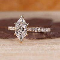 Diamondrensu AU handmade Dutch marquise diamond ring.