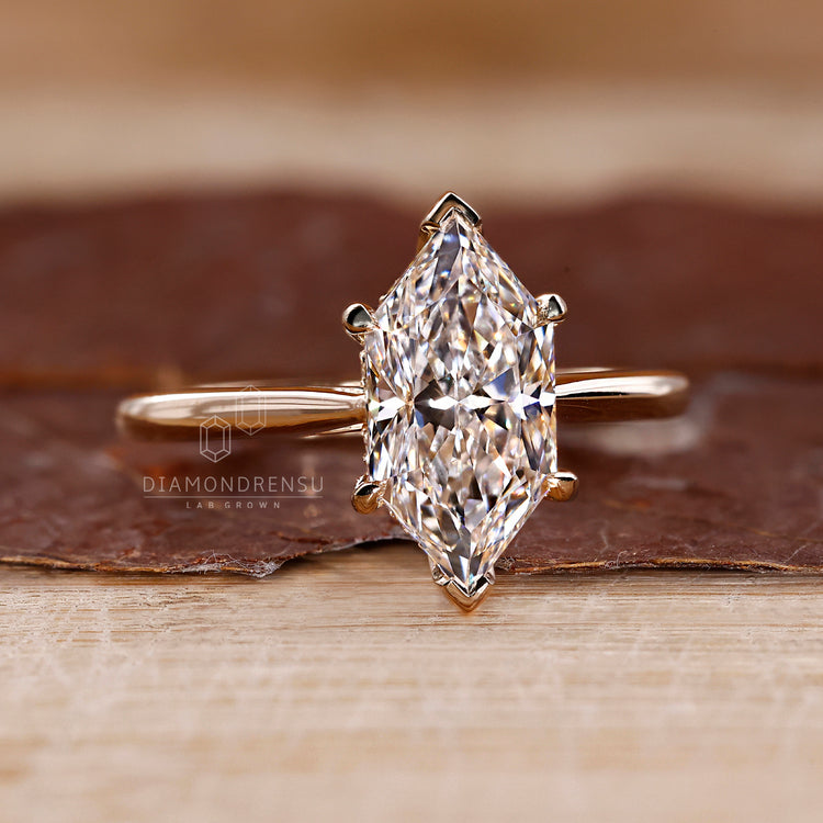 Marquise diamond ring v prong hidden halo solitaire.