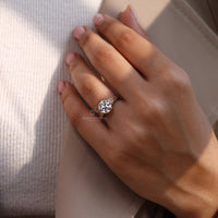 Handmade Octagon Old European Cut Ring vintage style.