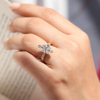 Vintage diamond ring with milgarin setting.