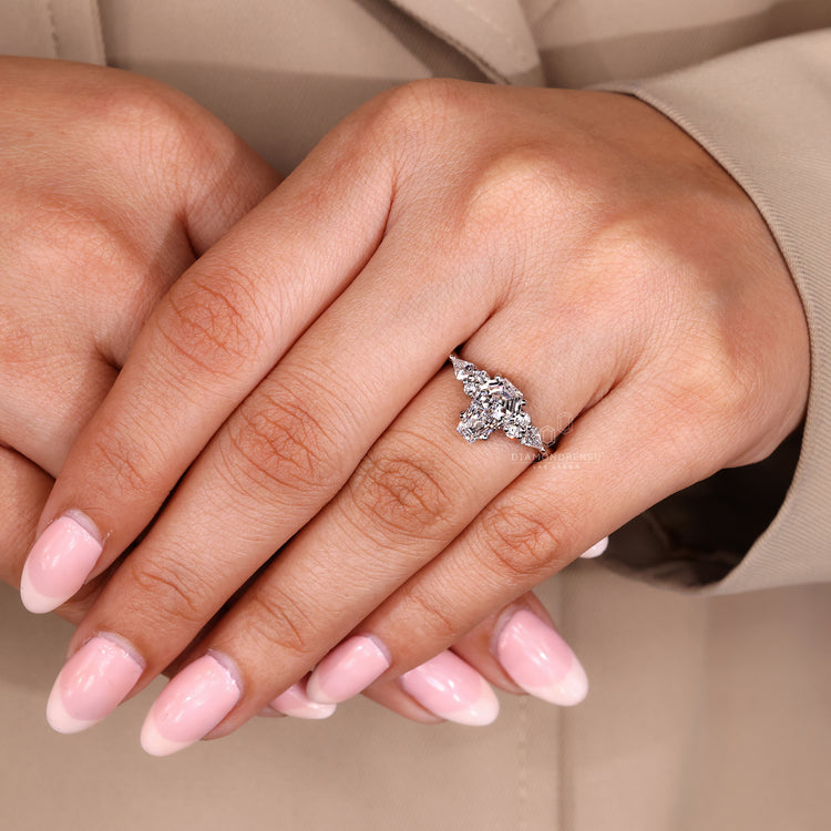 This Handmade Coffin Cut Diamond Ring Features a Muse Design.