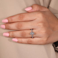 6 prong setting marquise diamond ring.