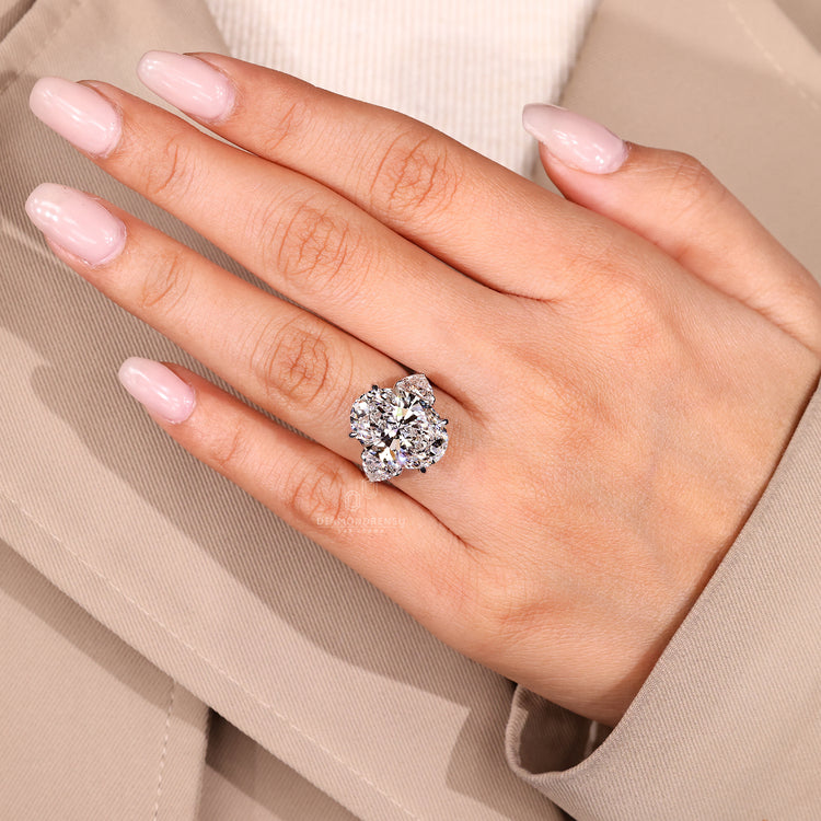 Oval engagement ring available in every metal.
