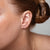 Semi-Circle Lab-Grown Diamond Stud + Solid Gold Earrings