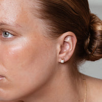 Padlock Lab-Grown Diamond Stud + Solid Gold Earrings