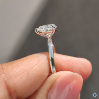 2.03 CT Moissanite Trillion Cut Beautiful Moissanite Solitaire Engagement Ring