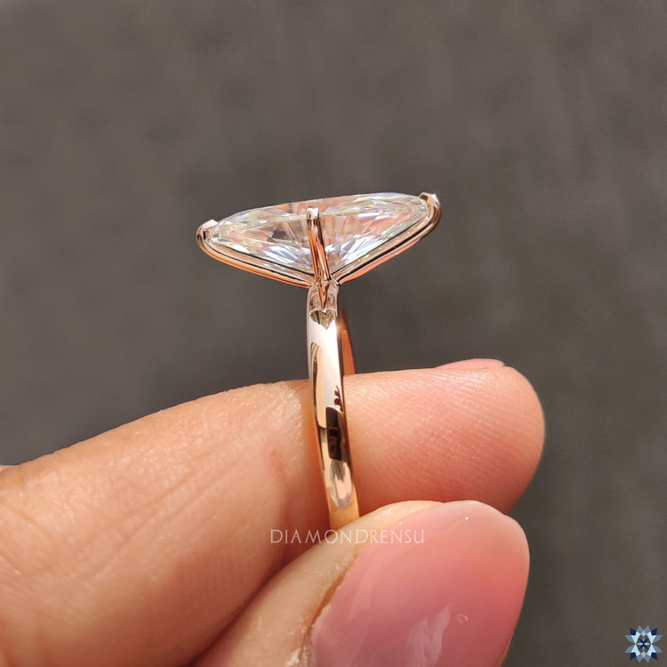 Moissanite offers dazzling brilliance with ethical sourcing.