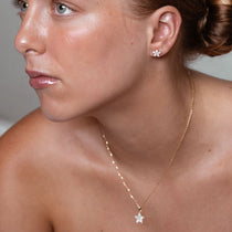 Flower Petal Marquise Cut Lab-Grown Diamond Stud + Solid Gold Earrings
