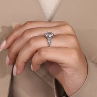 White gold 5 stone diamond engagement ring.