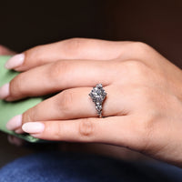 Designer 5 stone diamond engagement ring.