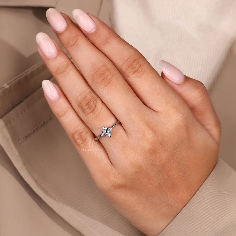 IGI certified and crafted as a solitaire engagement ring.