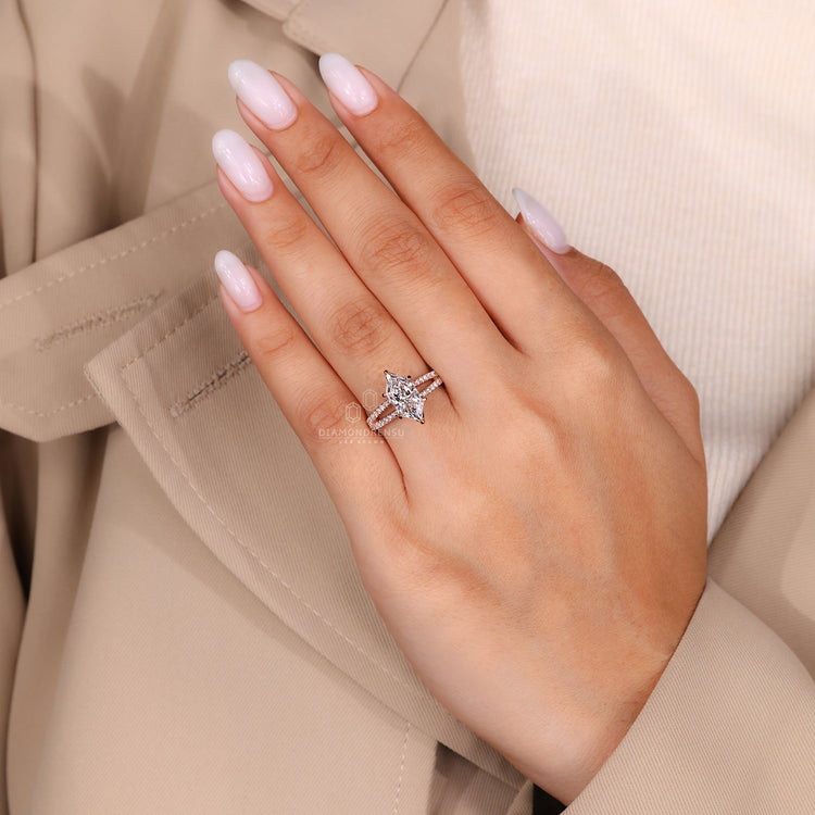 IGI certified cathedral setting ring available.