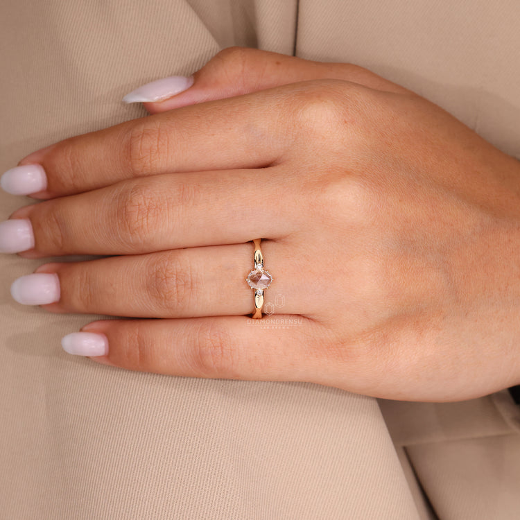 Customise ring with 6 claw prong setting.