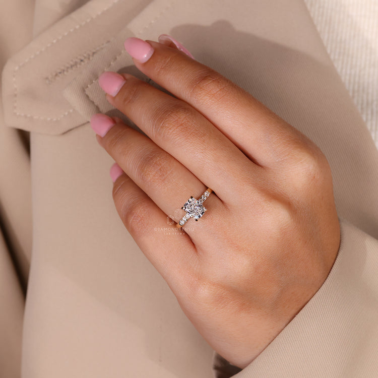 IGI certified pave setting ring is ready.
