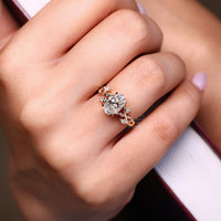 4 claw prong ring fits marquise and round side stones.