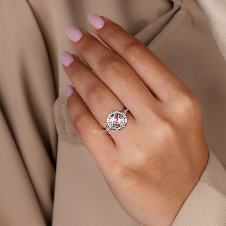 IGI certified white gold diamond ring available.