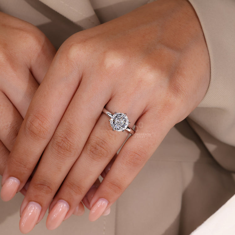 Customise ring using Portuguese cut diamond ring.