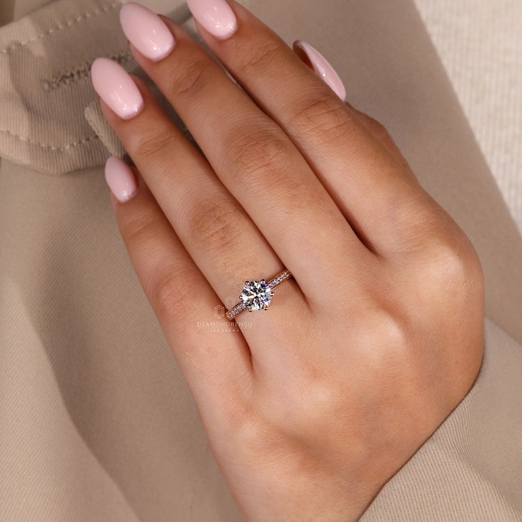 Handmade jewelry using lab grown diamond.
