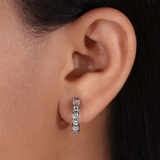 Round Lab-Grown Diamond Hoop Earrings