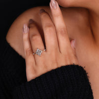 Dutch marquise ring vintage style claw prong setting.