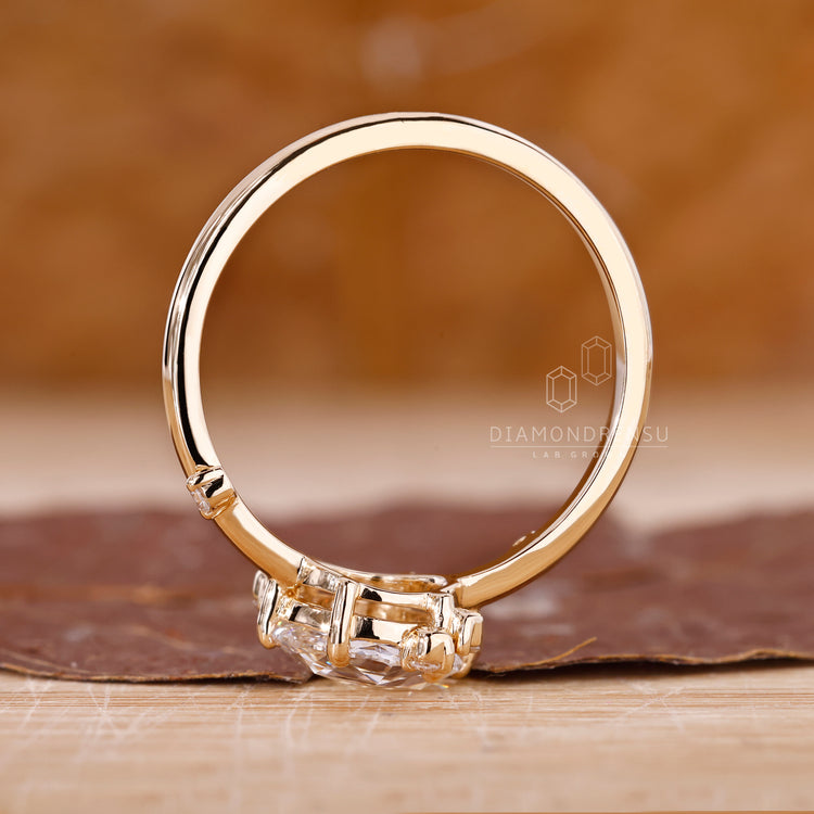 Buy Engagement ring in yellow gold diamond ring.