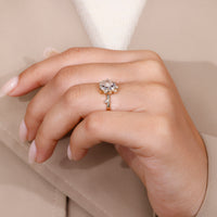 Round rose cut ring and round side stone.