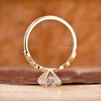 Yellow gold custom engagement ring design.