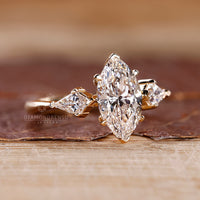 IGI certified three stone diamond ring style.